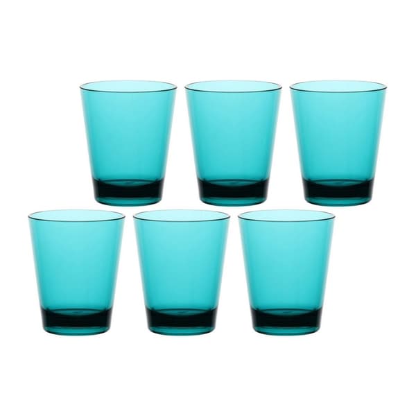 ROSE&TULIPANI FIABA Sæt med 6 akrylglas 440 ml, turkis