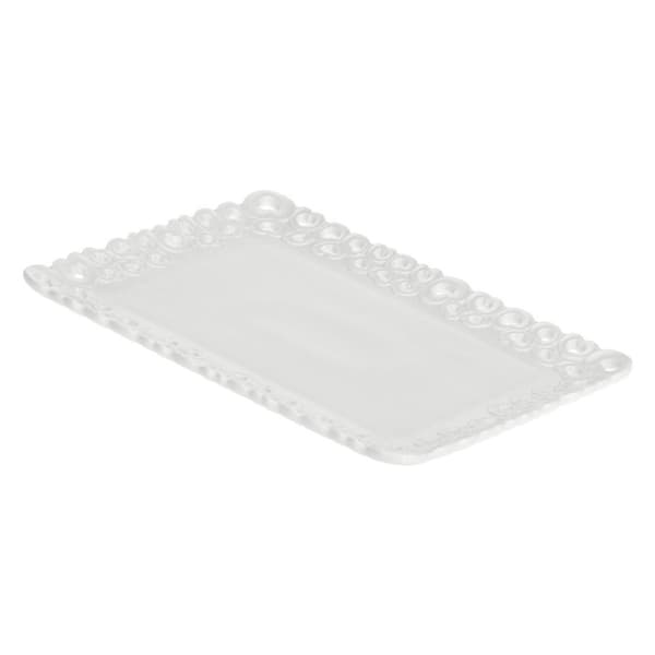 Dekorerad serveringsbricka LA PORCELLANA BIANCA VALENTINO 35 x 26 cm