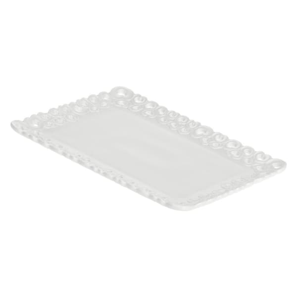 Dekoreret serveringsbakke LA PORCELLANA BIANCA VALENTINO 35 x 26 cm