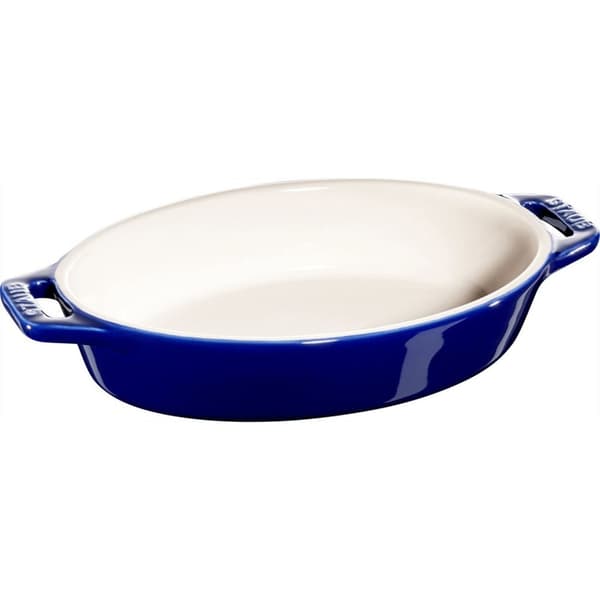 STAUB COOKING Oval keramisk serveringstallerken 400 ml, blå