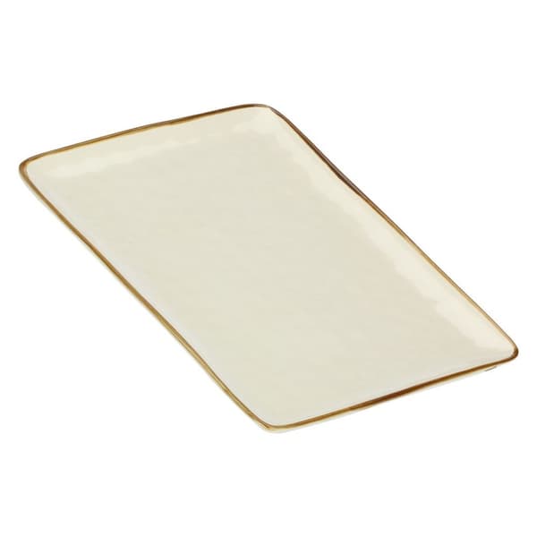 ROSE&TULIPANI CONCERTO AVORIO Rektangulär bricka 36 x 26,5 cm