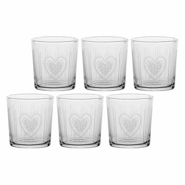 LA PORCELLANA BIANCA BABILA 6 lasin setti paksulla sydänpohjalla 350 ml