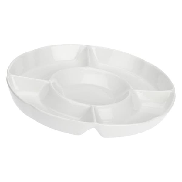 Convivio Rund Snackbricka - Vit, 35,5 cm