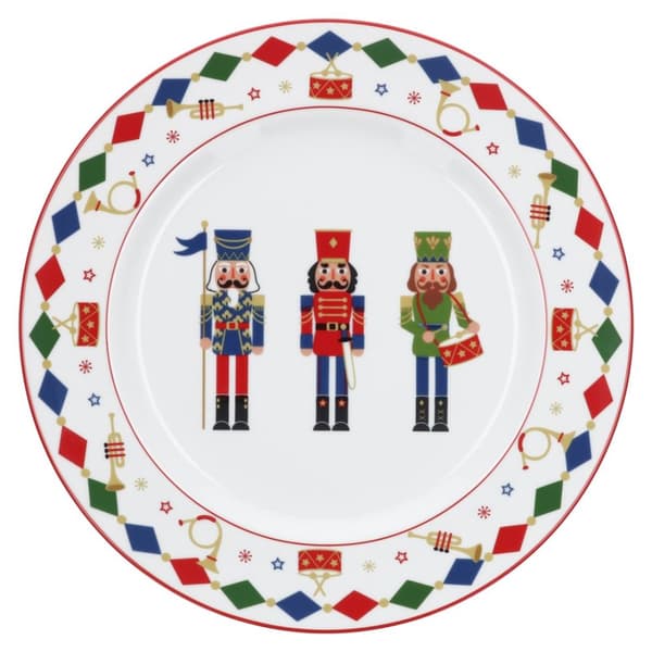 Rund serveringsbricka med julband - 31 cm