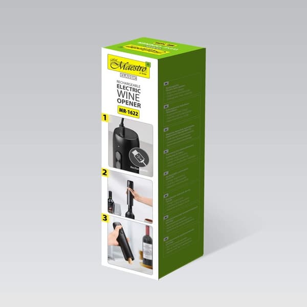 MAESTRO MR-1622 USB elektrisk vinkorkskruv