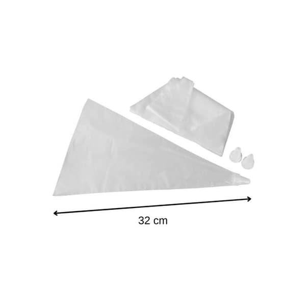 Förpackning med 20 engångsspritsar och 3 återanvändbara plastspetsar 32 cm Zenker Smart Pastry
