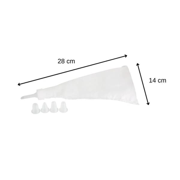 Spritspåse med 5 plastmunstycken 28 cm Zenker Smart Pastry