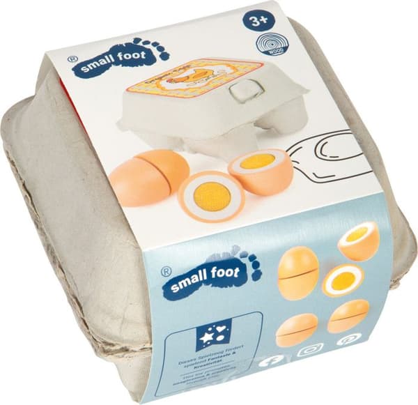 Träegg - Kökstillbehör - Beige - 4 stycken - Hög lekvärde - Kartonglåda