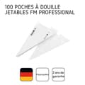Miniatyrbild 4 av 5: Set med 100 engångsspritsar 50 cm FM Professional