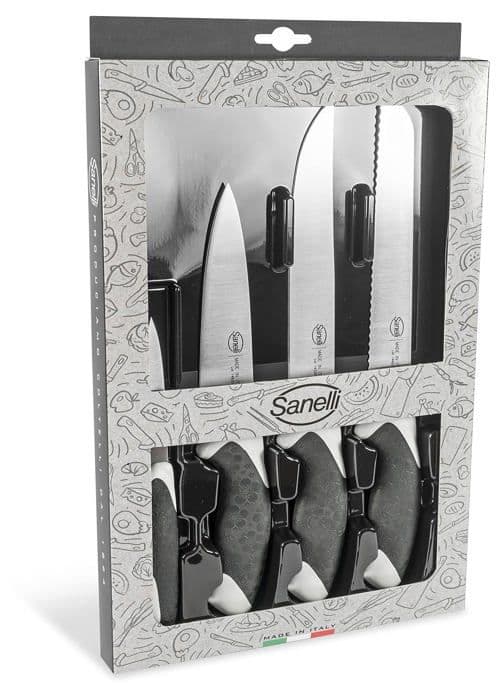 Redskapsset - Sanelli redskapsset - Sanelli909504 - Sakura Set med 4 köksknivar Vit/svart