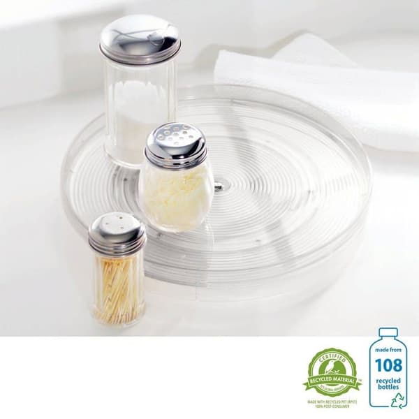 Idesign - 54030M2 - Linus Set med 2 Kök, skafferi eller bänkskiva Lazy Susan, Clear, 11"