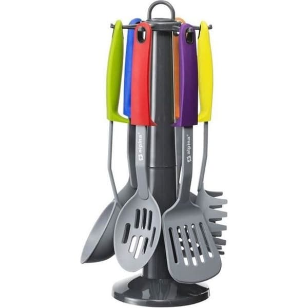 Köksredskap - Flerfärgad - Set om 6 - Nylon - Roterande stöd - Värmebeständig +240°C