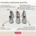 Miniatyrbild 5 av 6: Set av 6 stora metallspritsar Zenker Smart Pastry