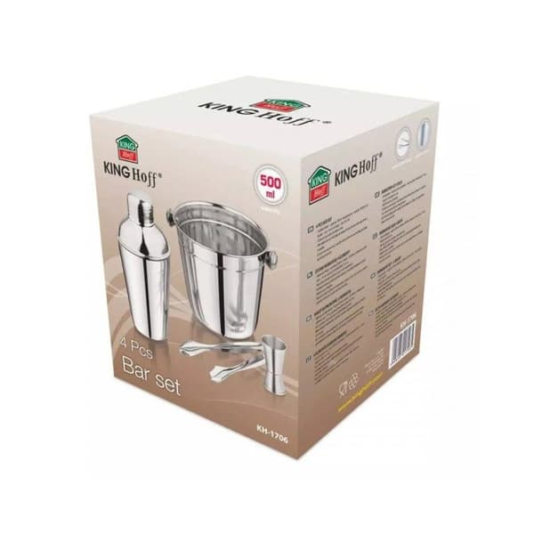 Cocktailshaker - KINGHOFF - KH1705 - Rostfritt stål - 3 delar - Kontemporär design