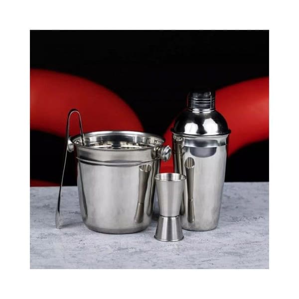 Cocktailshaker - KINGHOFF - KH1705 - Rostfritt stål - 3 delar - Kontemporär design