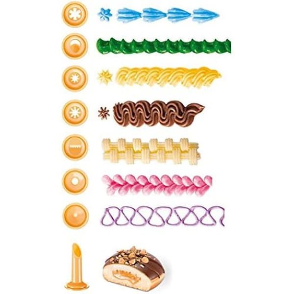 Tårtpåse - TESCOMA - 630527 - 8 Dekorativa tyllar - Hållbar plast - 22 cm