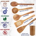 Miniatyrbild 3 av 4: Köksredskap - StarBlue - Set med 6 i akacieträ - Ekologiska - Non-stick - Hållbara