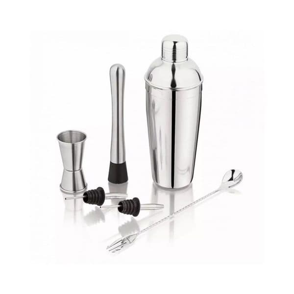 Set med bartender - KING HOFF - KH1707 - Rostfritt stål - 6 delar - Silver