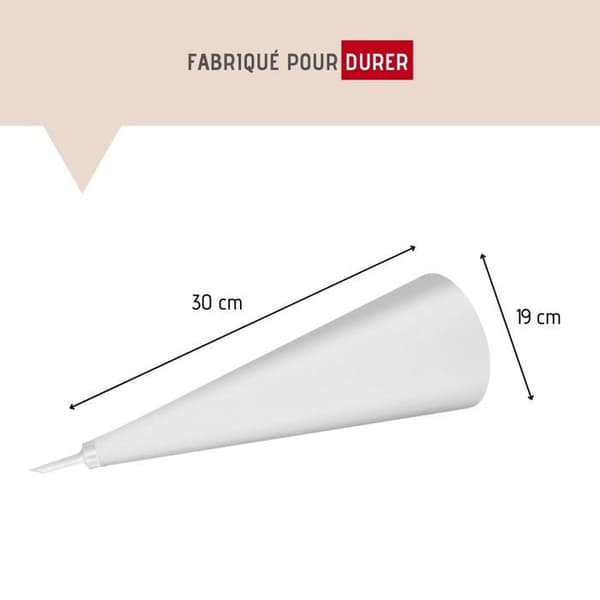 Fryspåse i bomull med 4 plasthuvuden 30 cm FM Professional Bageri
