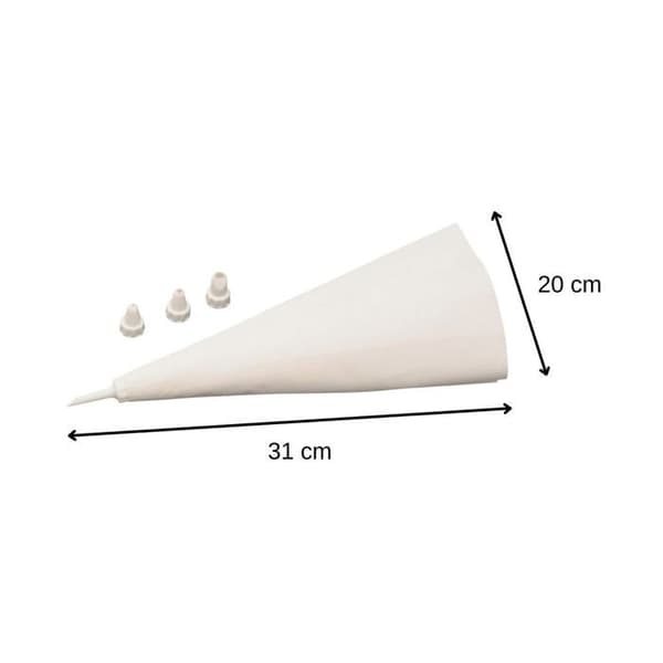 Återanvändbar spritsäck med 4 plastmunstycken 31 cm Zenker Smart Pastry
