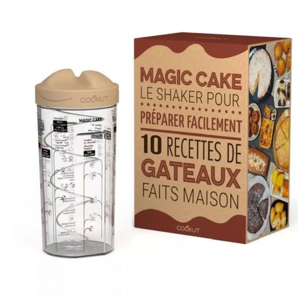 Baksetti för bakverk - COOKUT - Magic Cake - 10 enkla recept - Transparent glas - Tydliga instruktioner