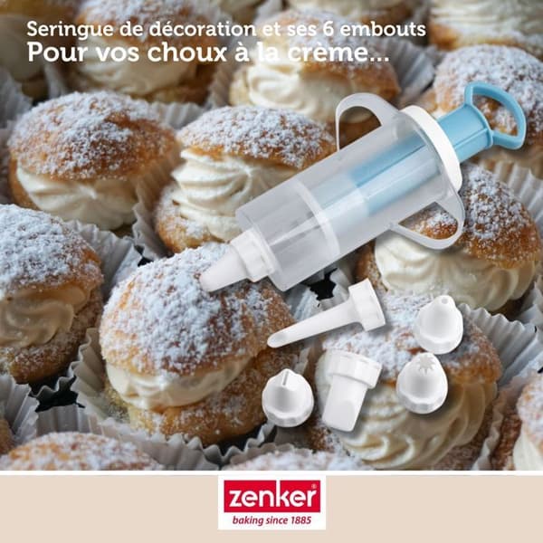 Tårtdekoreringsspruta - Zenker - 42803 - 6 munstycken - Plast - Lätt tårtdesign