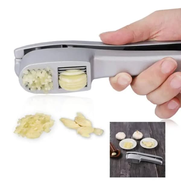 Kaksi yhdessä Knoblauch-puristin ja Knoblauch-topit, käytännöllinen keittiöväline, helppokäyttöinen