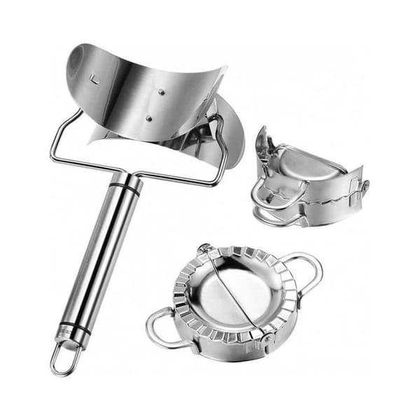 Köksaccessoarer - DUMPLE - Skärare + Form - 9,5 cm - Färg Grå - Praktisk och Effektiv