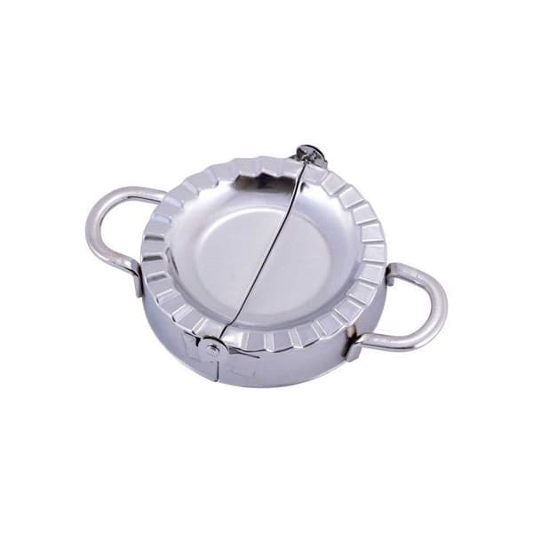 Köksaccessoarer - DUMPLE - Skärare + Form - 9,5 cm - Färg Grå - Praktisk och Effektiv