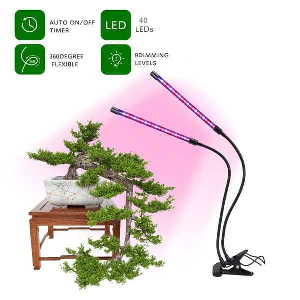 Plantelampe, 60 LED fullspektret vokselampe Plantelys Plantelampe 3 timere