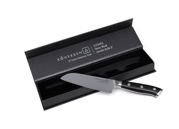 Santoku-veitsi Santoku Kohersen Elegance Ebony Wood 12,7cm