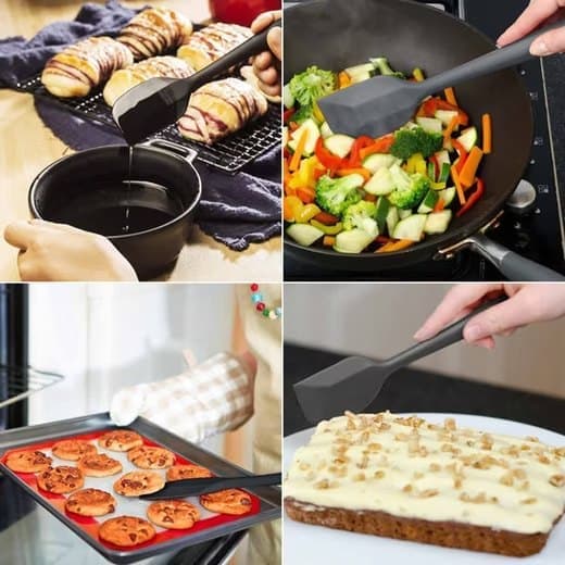 Lollanda Kökstillbehör 6 st, Köksredskap Kit, Redskap till Kök – Silikon, Värmetålig, Non-stick