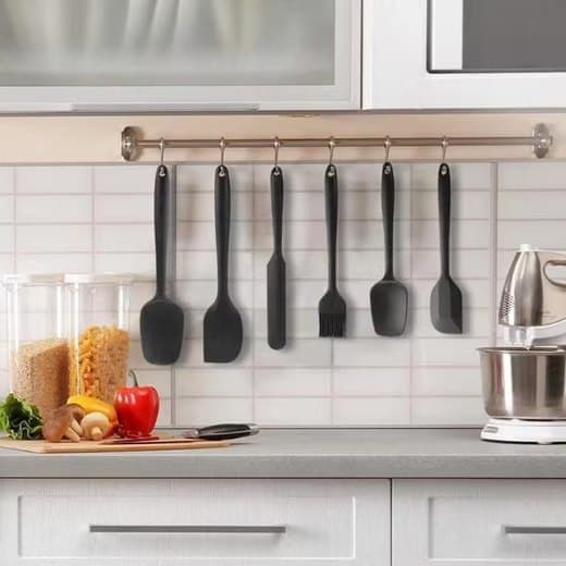 Lollanda Kökstillbehör 6 st, Köksredskap Kit, Redskap till Kök – Silikon, Värmetålig, Non-stick