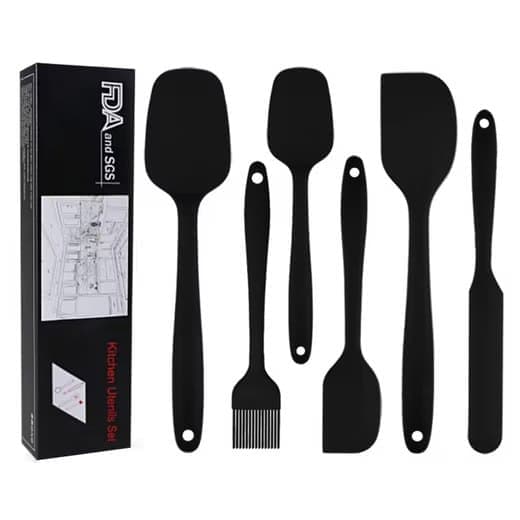 Lollanda Kökstillbehör 6 st, Köksredskap Kit, Redskap till Kök – Silikon, Värmetålig, Non-stick