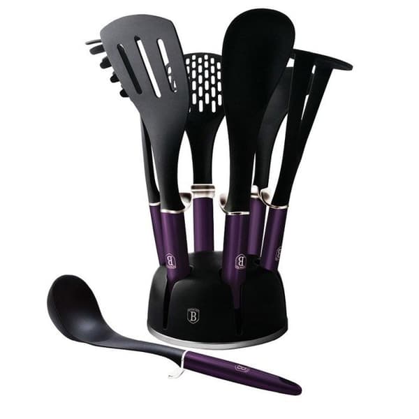 BERLINGERHAUS Köksredskap på ställning set om 7 delar Purple Eclipse Collection BH-6323