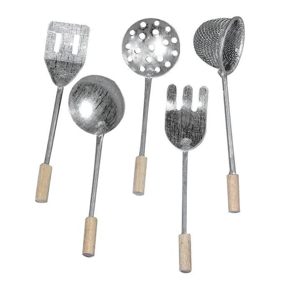 Miniköksutensilier 8 cm 5 delar
