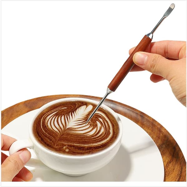 INF Professionelt kaffe latte art værktøj og jernkasse Brun