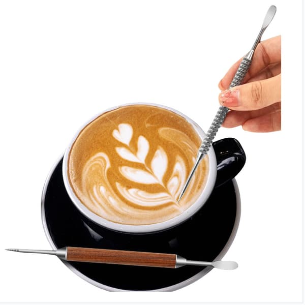 INF Professionelt kaffe latte art værktøj og jernkasse Sølv