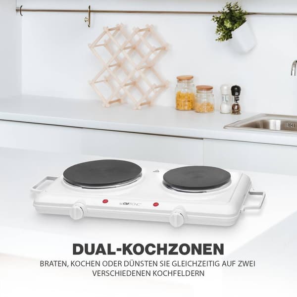 Clatronic DKP 3583 271699 Dubbel kokplatta med manuell temperaturinställning