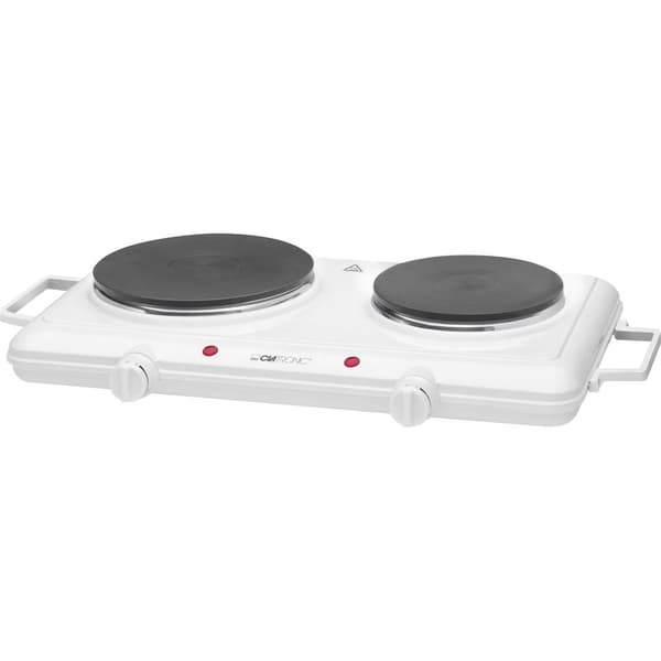 Clatronic DKP 3583 271699 Dubbel kokplatta med manuell temperaturinställning Vit