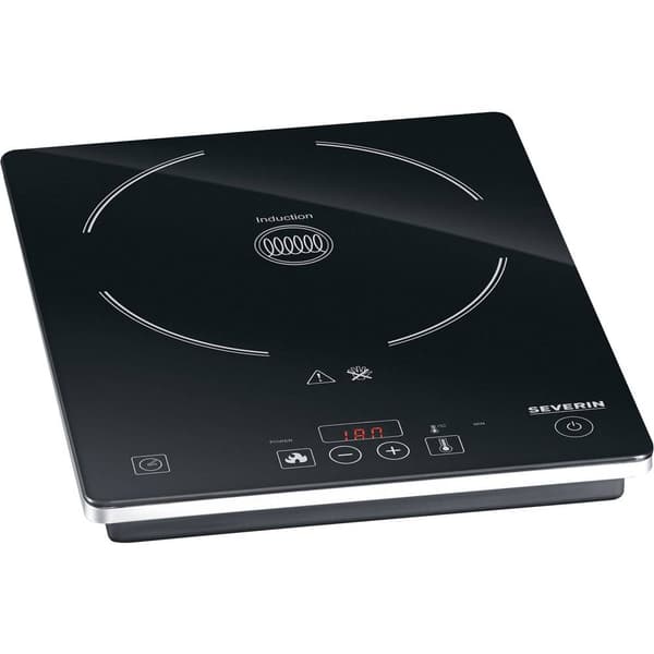 Severin KP 1071 KP 1071 Induktionsplatta med detektering av pannor, Timerfunktion Svart