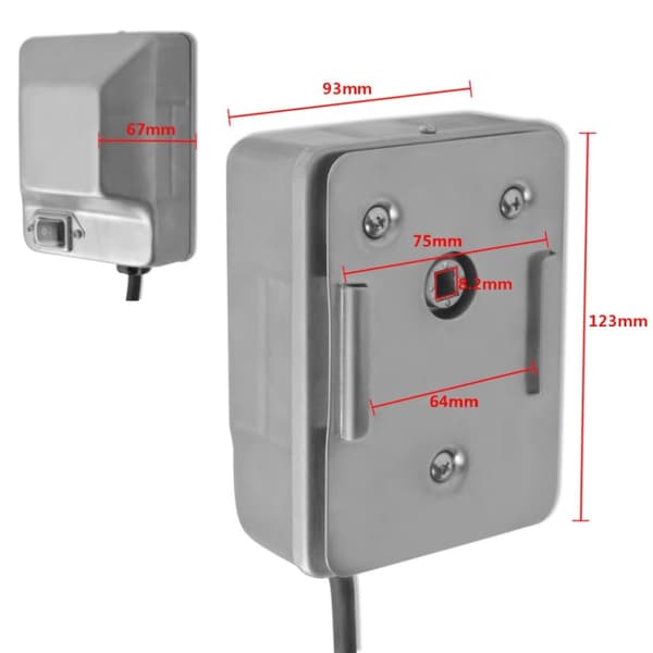 vidaXL Grillspett med motor stål 1000 mm