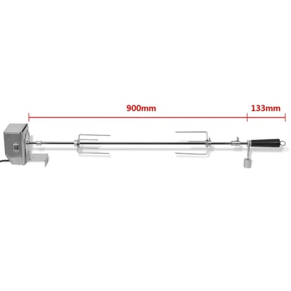 vidaXL BBQ Rotisserie-spyd med Profesjonell Motor Stål 900 mm