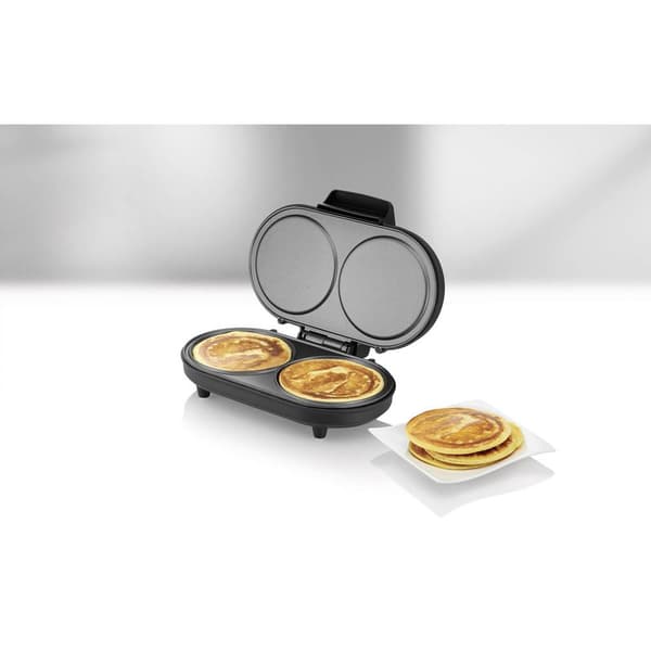Unold 48165 Dubbelt pannkaksjärn Svart, Rostfritt stål