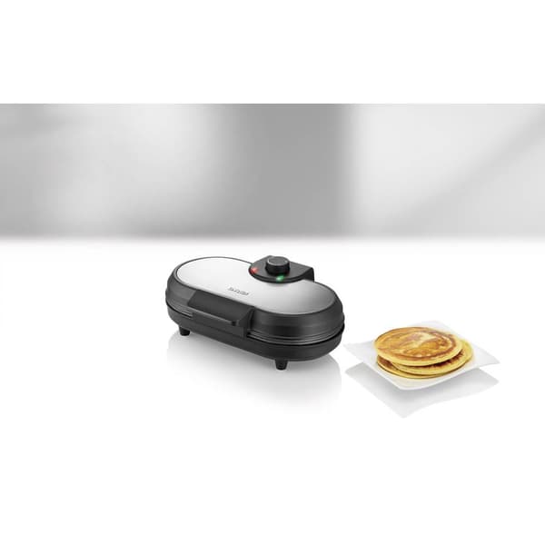 Unold 48165 Dubbelt pannkaksjärn Svart, Rostfritt stål