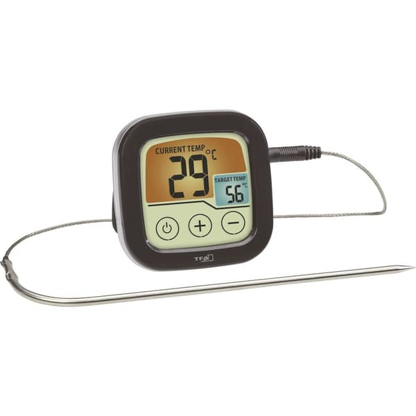 TFA Dostmann 14.1509.01 Grilltermometer Övervakning av kärntemperatur, med touchscreen, Kabelsensor Stek, Grillad mat