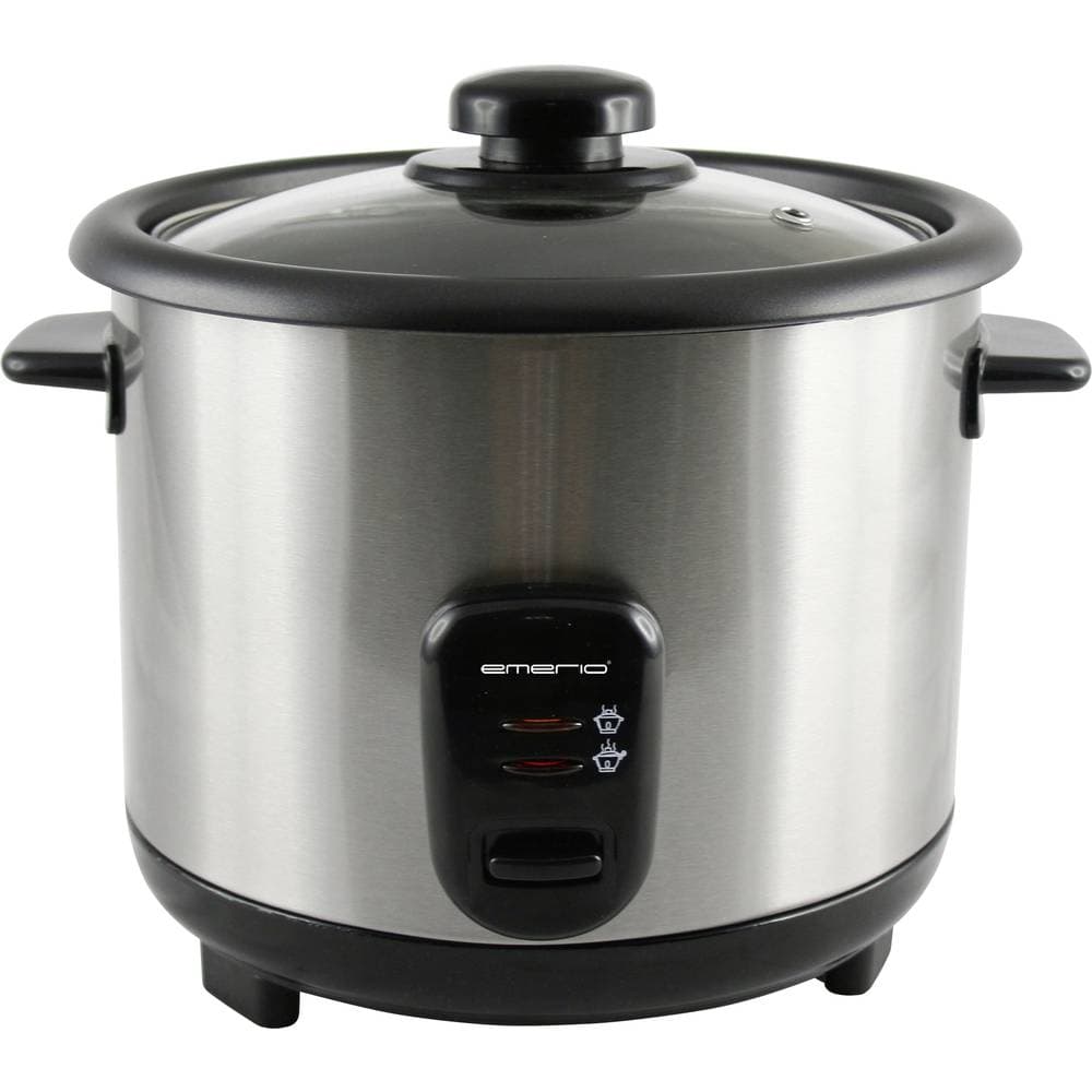 Riskokare EMERIO RCE-110118 Rostfritt stål, Svart