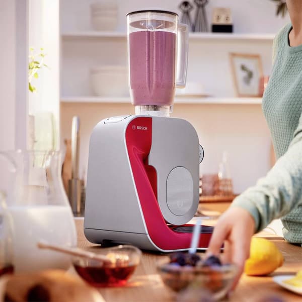 Bosch Haushalt MUM58720 Köksmaskin 1000 W Mörkröd, Silver (matt)