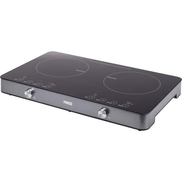 Princess 01.303011.01.001 Induktionsplatta med display Svart, Silver