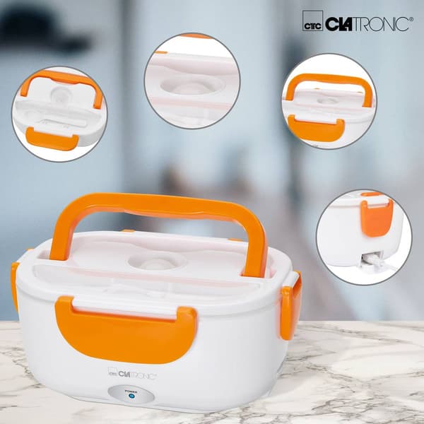 Clatronic LB 3719 Elektrisk lunchlåda Vit, Orange